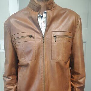 Mens Leather Jacket XL - Like New